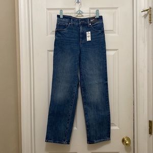 Express NWT Straight Ankle High Rise Dark Wash Jeans